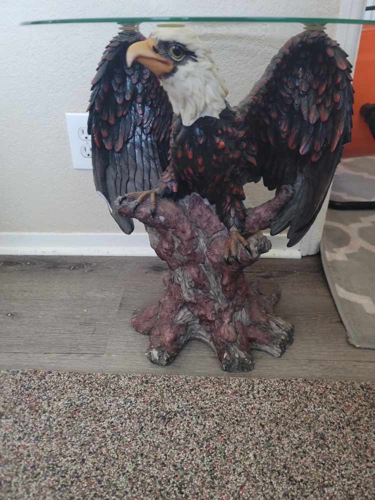 Bald Eagle Glass Table 21 Inches Tall $200 Pickup In Oakdale