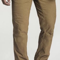 Men's Eddie Bauer Size:40x32 Fleece Lined Tech Pant Water Resistant Stretchbiege