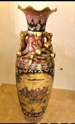 Chinese Floor Vase 58 Inch Tall 