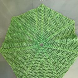 14” Green Vintage Crochet Cotton Doily #063023A6