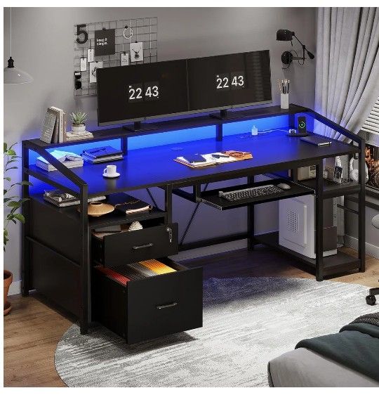 Lucilla Metal Base Computer Desk