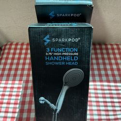 SparkPod. 3.75” High Pressure 3-Function Handheld Shower Head.