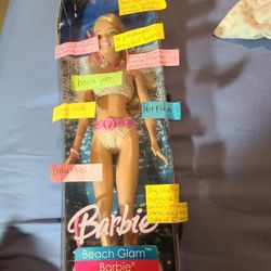 Beach Glam BARBIE " aka 40 Year Old BARBIE GAG DOLL"..SOLD AS IS.local Pick Up Only Doll Box  Appears To Be Unopened W few Issues On Box.
