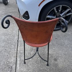 Vintage Iron and Leather chair