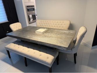 Dinning table chair and lounge set (table not included)