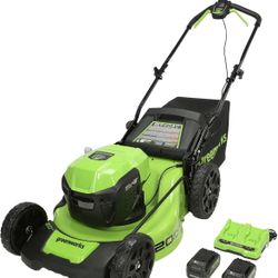 Brand new Greenworks electricy lawnmower with 2 batteries and charger for sale