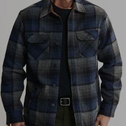 FLANNEL THERMAL WOOL BLEND JACKET