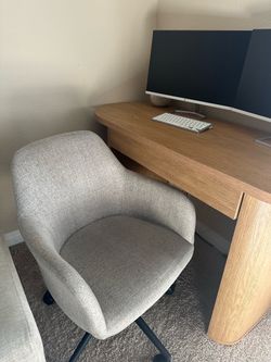 Pottery Barn Modern Light Grey Office Chair