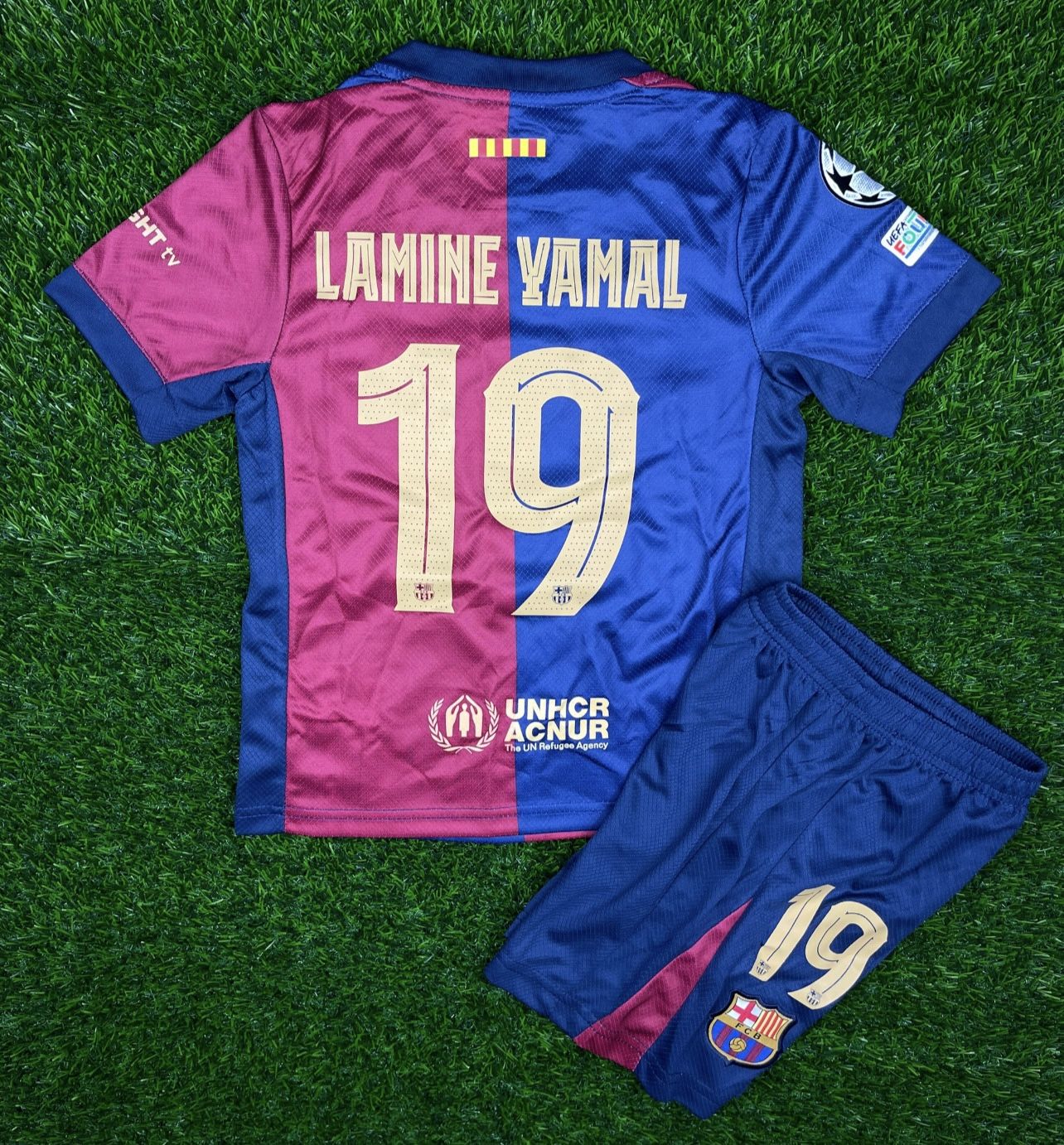 *END OF YEAR SALE* NEW CLUB BARCELONA HOME LAMINE YAMAL KIDS SET!