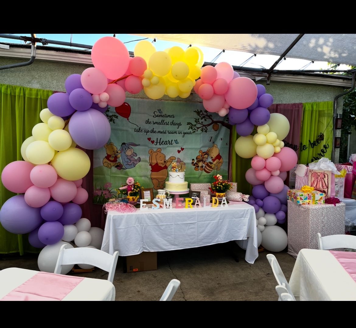 Baby Winnie The Pooh Backdrop Banner