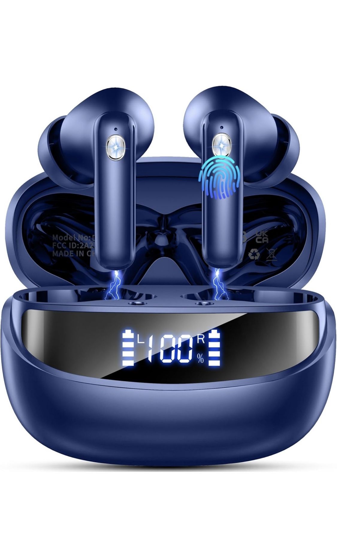 New Wireless Earbuds, Bluetooth 5.4 Headphones with 4 ENC Noise Cancelling Mic