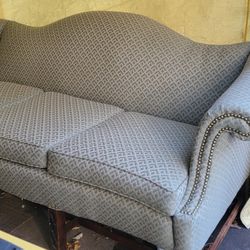 Camelback Green Sofa Couch Vintage