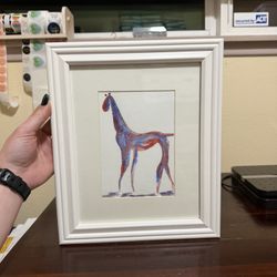Abstract Giraffe Framed Picture 10 X 12