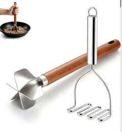Meat Chopper Potato Masher Set of 2,