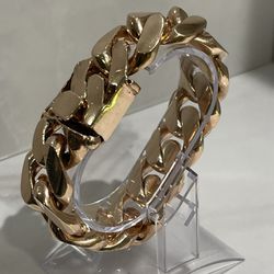 10k Solid Rose Gold Bracelet 343.4 Grams  26 Mm