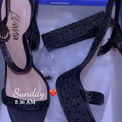 SEQUENCE BLACK HIGH HEELS (5 Inch)