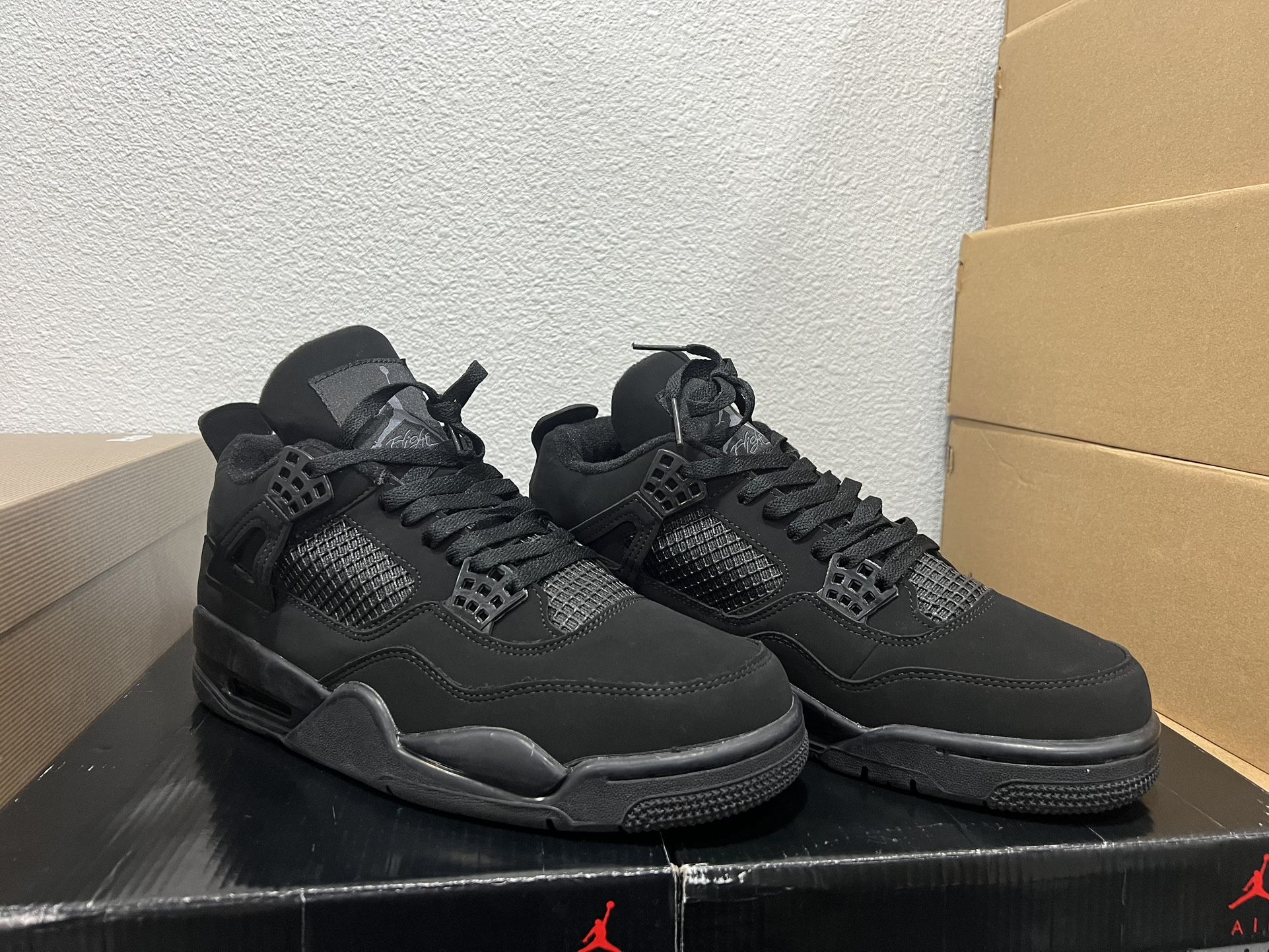 Air Jordan 4 Retro Black Cat - Sizes 8-12