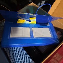 Office Depot® Brand Poly 13-Pocket File, Check Size, Blue