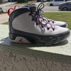 NIKE AIR JORDAN 9 RETRO FIRE RED COOL GREY SZ 12   DUNK SB