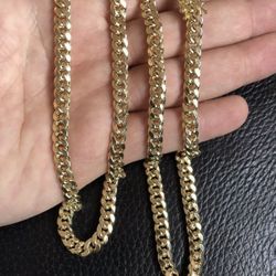 Men’s Solid 14k Yellow Gold 6mm Miami Cuban Link Chain 24" 25 Grams Semi Hollow
