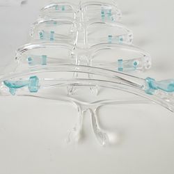 Pack of 5 Clear Face Shield Mask with Glasses for Protection Plastic Shield Eye Frame Adult

