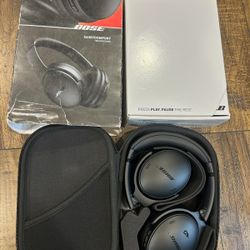 Bose QuietComfort Bluetooth Headphones, Wireless Headphones with Active Over Ear Noise Cancelling and Mic, Deep Bass, Up to 24 Hours of Playtime, Blac