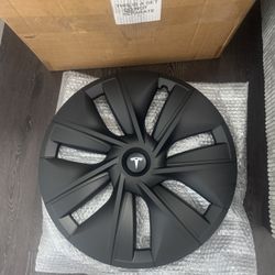 Model Y Matte Black Wheel Covers Open box New 