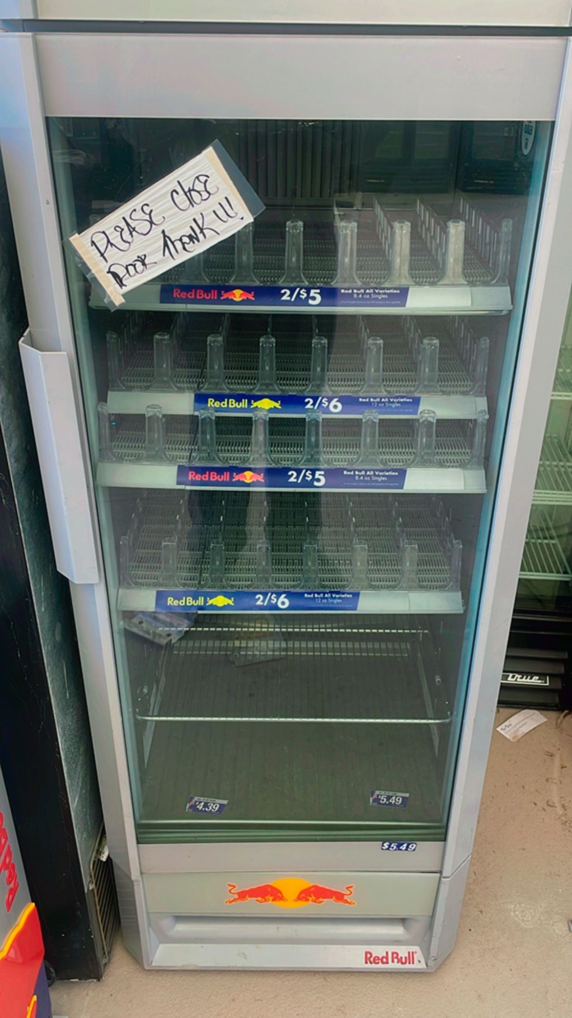 Red Bull store refrigerator