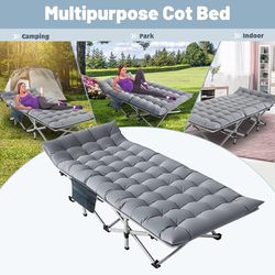 Portable Folding Outdoor Cot with Carry Bags for Outdoor Travel Camp Beach Vacation Folding Camping Cot, Folding Cot Camping Cot for Adults