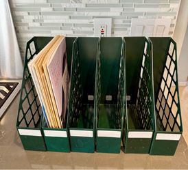 Magazine Storage Boxes, Plastics, Lot Of 6
