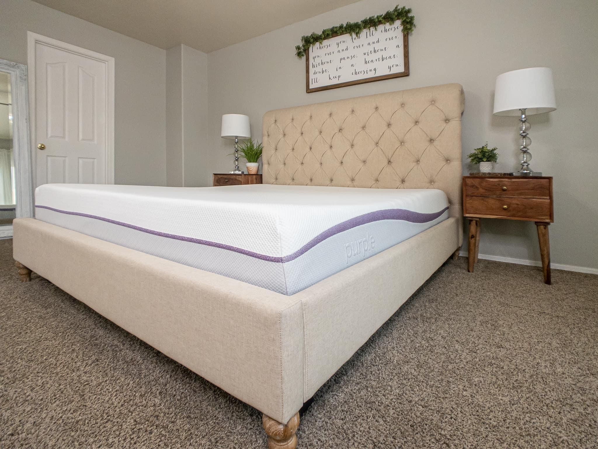 Purple Original King Size Mattress Bed - Like New