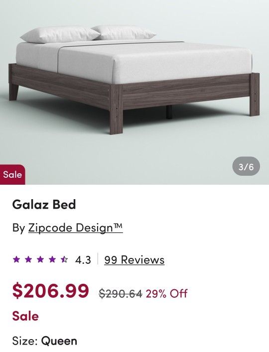 Sturdy Platform Bed Frame - Queen