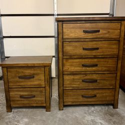  Twin Bunk Bed, 5-Drawer Chest & Nightstand