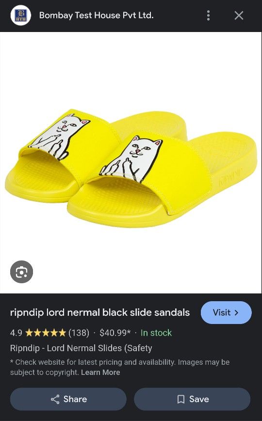 Lord Nermal Slides (Yellow) RipnDip