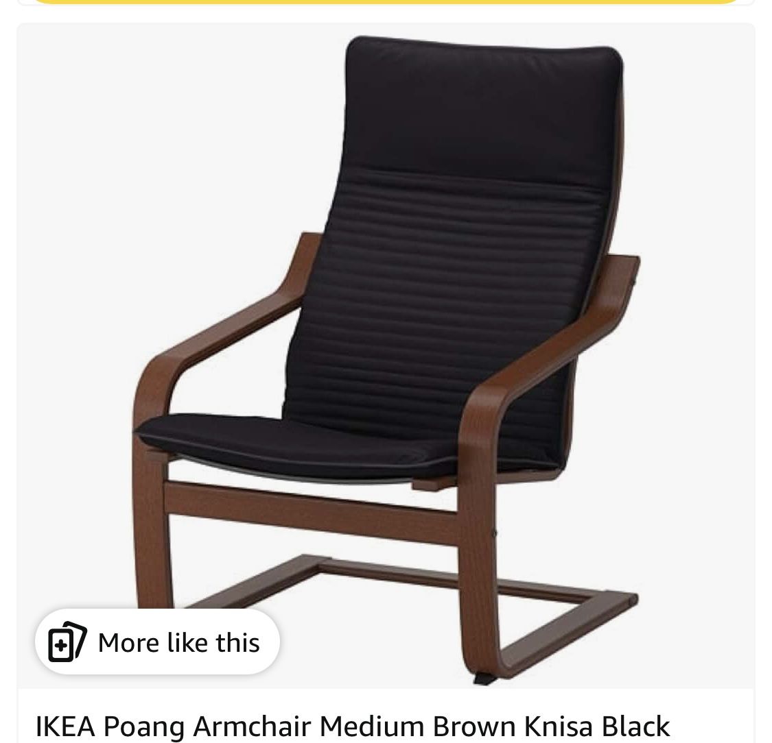 IKEA Poang Armchair Brown Black