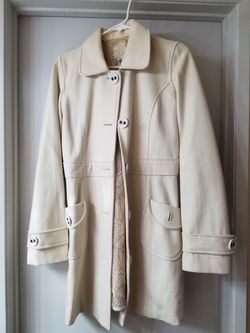 Womens white pea coat