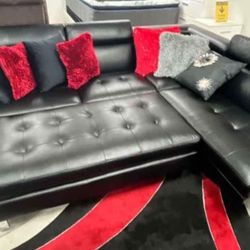 Holiday blowout sale. Ibiza black sectional with ottoman only $999. Easy finance option. Same day delivery.
