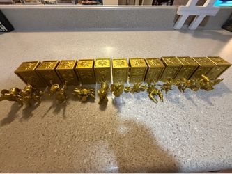Saint Seiya Los caballeros del Zodiaco 12 gold armors & pandora boxes set Gashapon