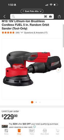 New m18 Milwaukee sander