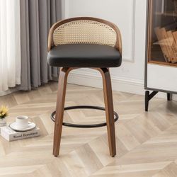 26" Swivel Rattan Bar Stools ( 1pcs)