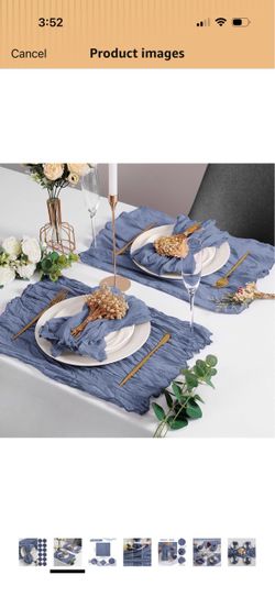 95 Pack Gauze Cheesecloth Napkins 20x20 Inch Dinner Cloth Napkins, Soft Boho Table Napkins Rustic Wrinkled Cheese Cloth Napkins Bulk for Wedding Party
