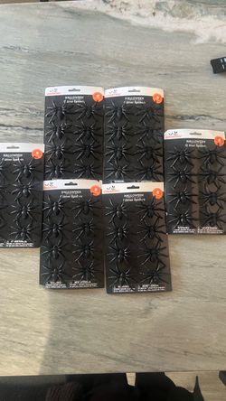 Halloween Glitter Spiders 8-Pack