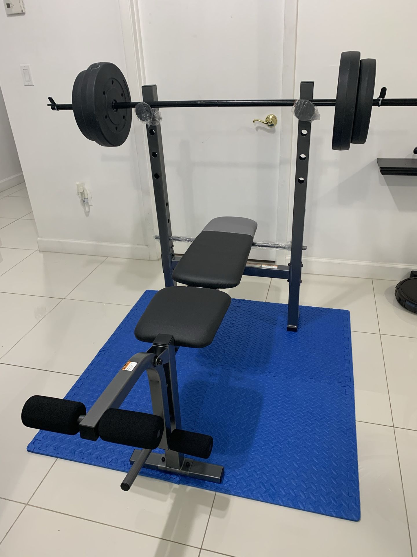 Bench and rack combo weights 80 lb