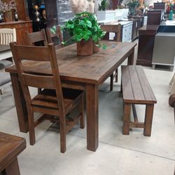 Gorgeous Rustic Dining Table Set