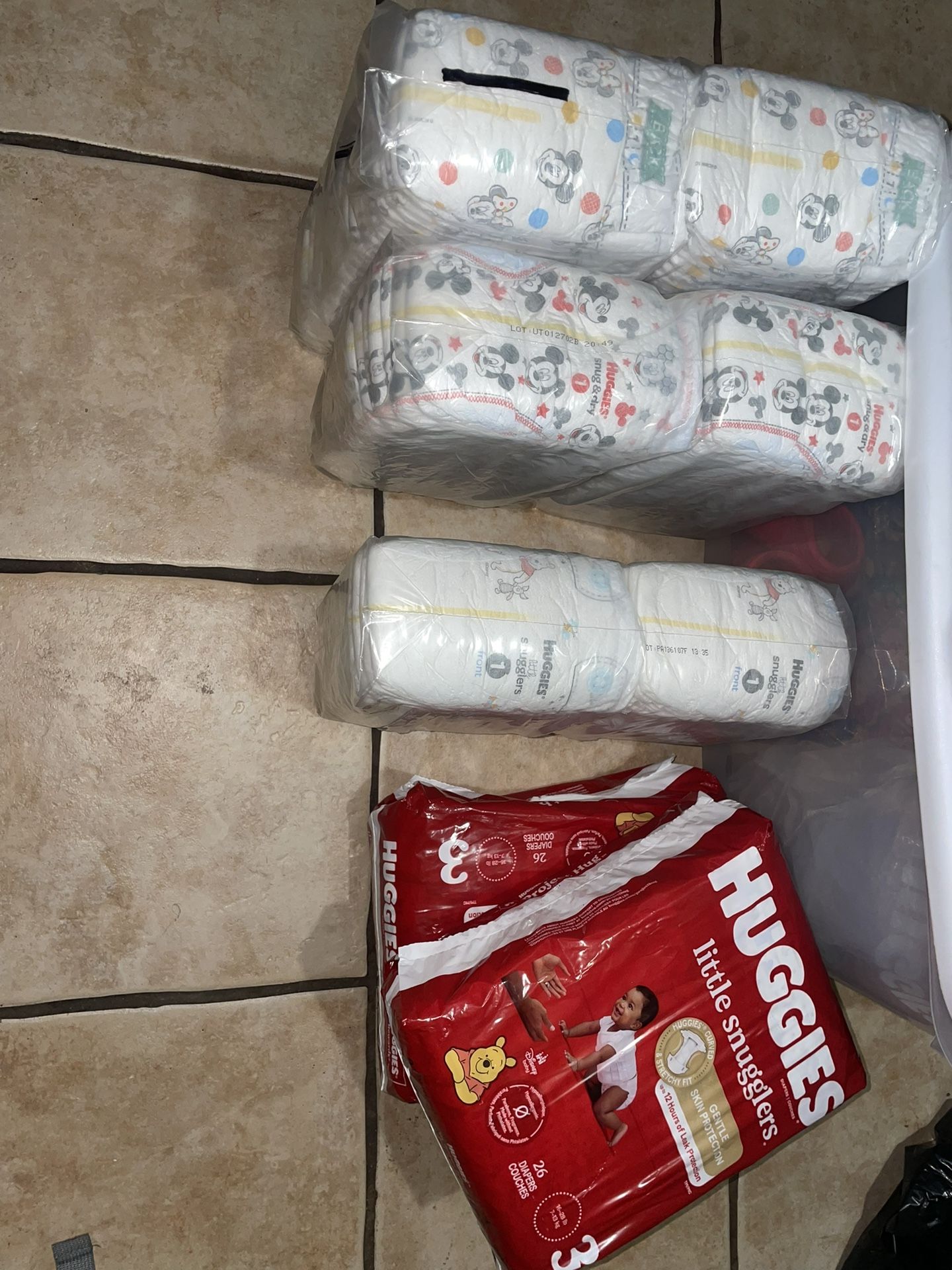Huggies Pampers Luvs Size 1, 2, 3 