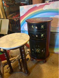 Marble table/ funky side table