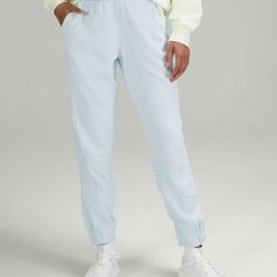 Lululemon Brushed Softstreme Ribbed High-Rise Jogger Powder Blue Women's 2 XS