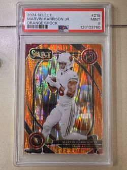 2024 Select Marvin Harrison Jr Orange Shock #217 PSA 9