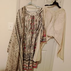 Pakistani Shalwar Khmees Duppatta Size Large Lawn Cotton 