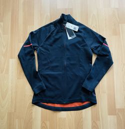 Adidas Climaheat Prime Knit Women's Running Jacket CF0924 Black/Orange Sz Medium